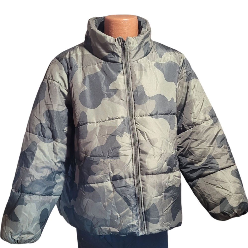 Mud Pie Camo Wade Puffer Jacket Womens Size XL